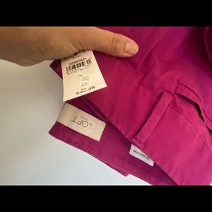 Loft curvy fuchsia ankle pant